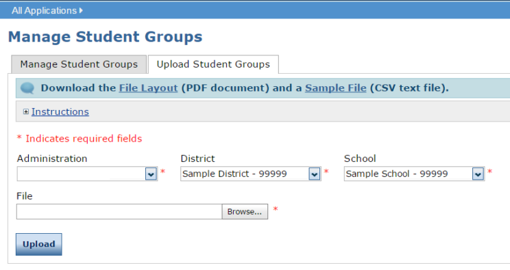 Upload Multiple Student Groups